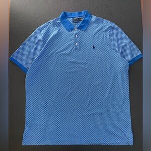 Polo Ralph Lauren Classic Fit Men’s 2XL Short Sleeve Geometric Polo Blue